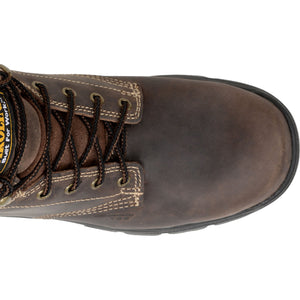 Top view- Carolina lace-up work boots with composite toe.
