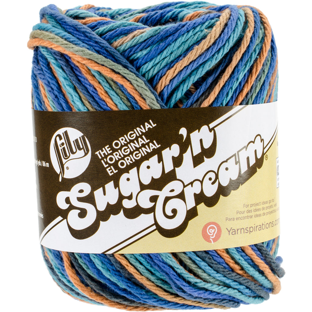 Lily Sugar N Cream Swimming Pool 100% Cotton Yarn, 2 Oz, Gauge 4 Medium-2  Skeins 