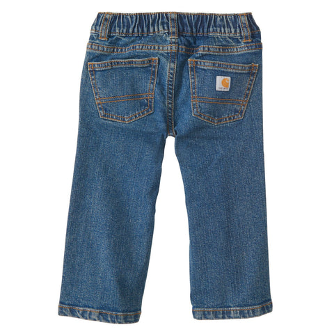 Back of baby blue jeans