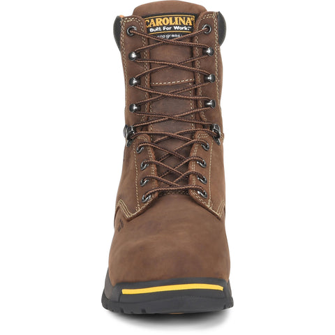 Carolina mens 8 inch Bruno Hi safety toe work boots toe view
