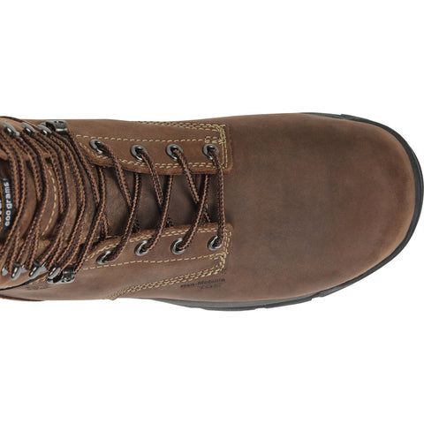 Carolina mens 8 inch Bruno Hi safety toe work boots top view
