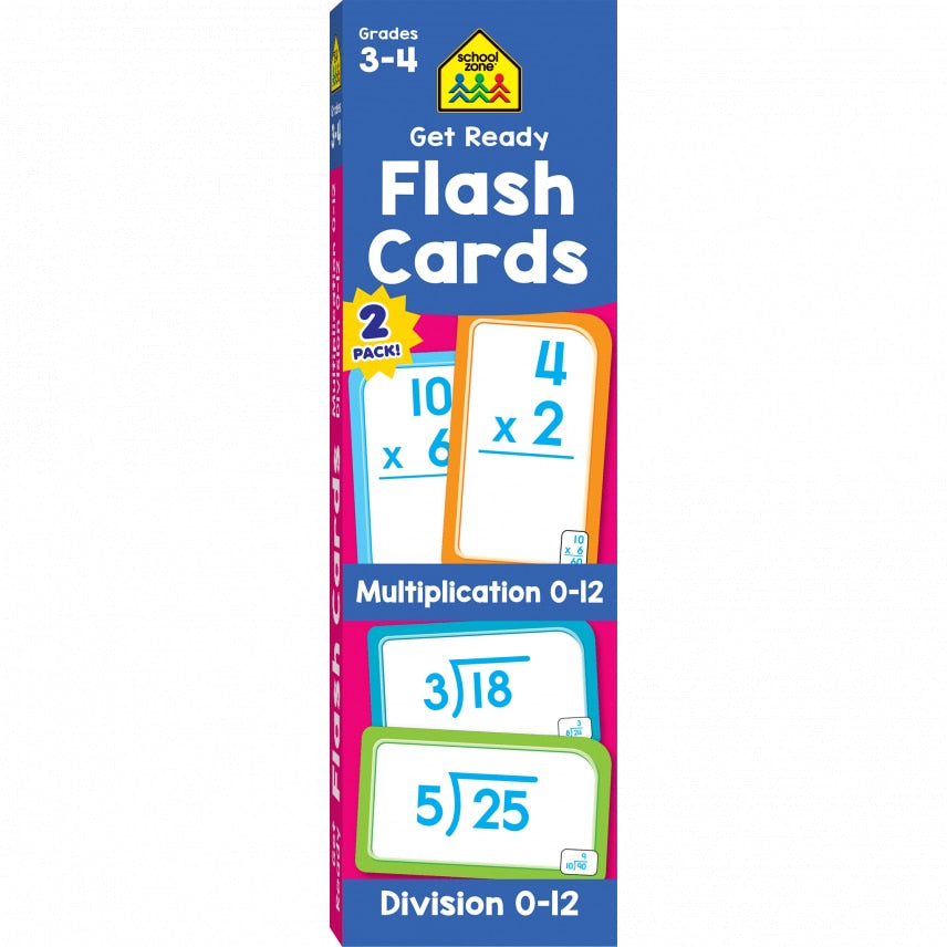 School Zone Get Ready Flash Cards Multiplication and Division 2Pack
