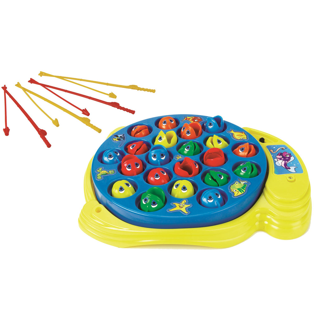 Fishing Game Play Set 24 Fish 5 Poles Rotating Fishing Game Board Gift For  Kids Toddlers With Music
