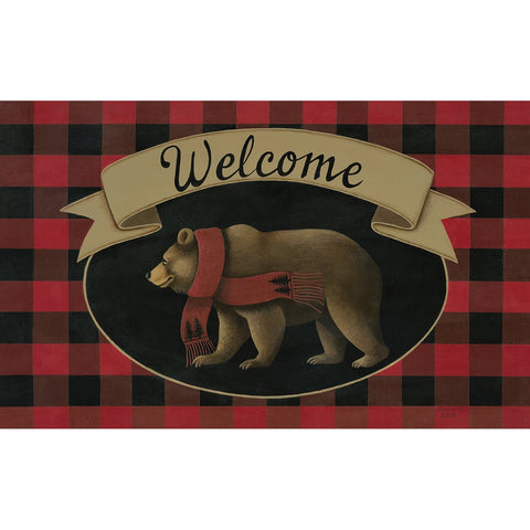 Holiday Welcome Mat with Bear DS500MAT