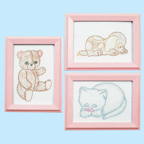 Huggable Animals Beginner Embroidery Kit