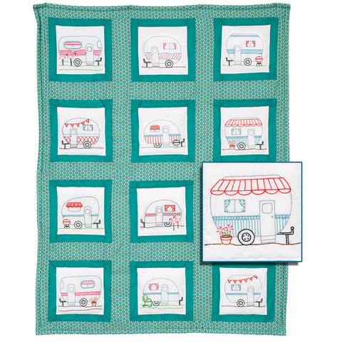 Happy Campers 9-Inch Theme Quilt Blocks