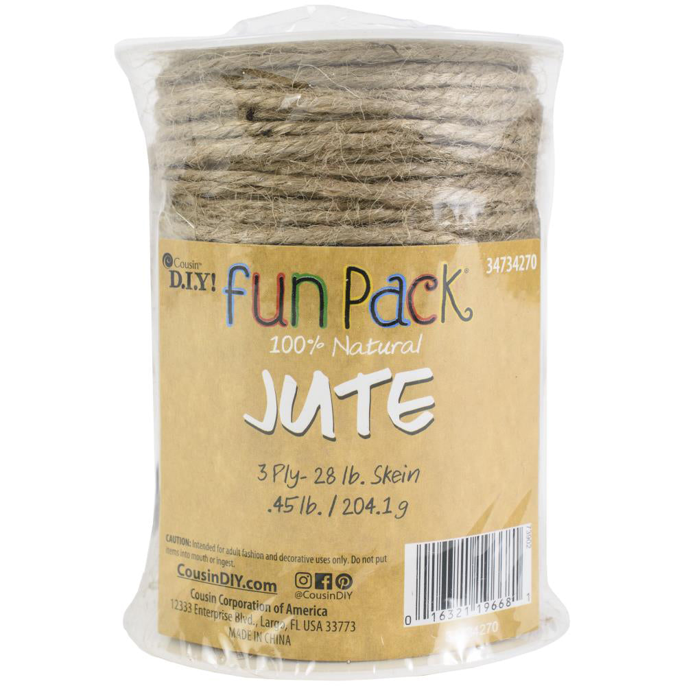Jute Twine - 1 Ply Brown Roll 285' Jute Twine for Crafts - Soft Yet Strong Natural Jute String, Burlap String Packaging, Wrapping, Packing Materials