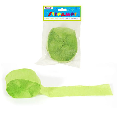 CREPE STREAMER LIME GREEN