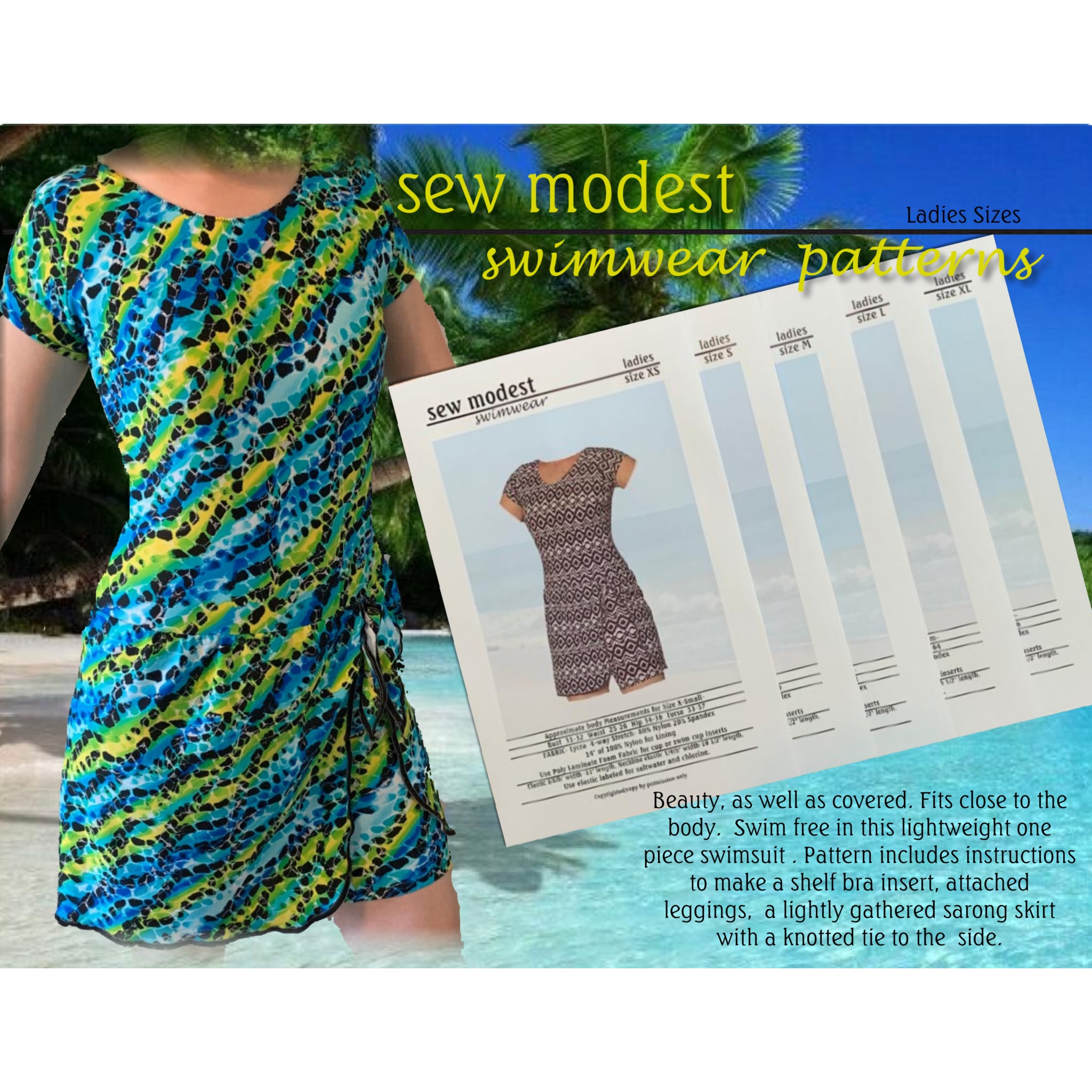 Sew Modest Women's Modest Bathing Suit Pattern Good's Store Online Sew Modest Women's Modest Bathing Suit Pattern Good's Store Online
