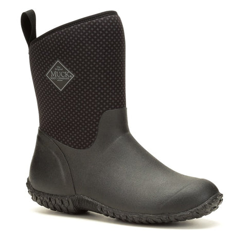 Women's Muckster II Mid boot in Black with Rose Print inside