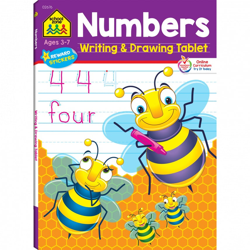 School Zone Numbers, Writing, and Drawing Tablet Workbook 02676 – Good's  Store Online