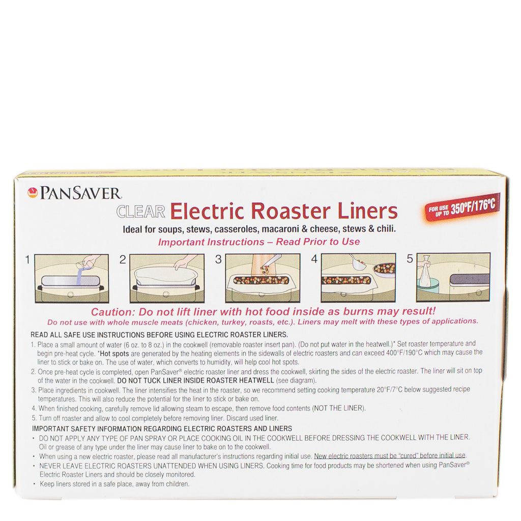 Pansaver Clear Electric Roaster Liners for Casseroles, 42283, 7 Pack, 2 Count