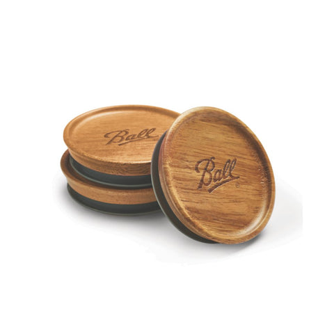 Regular Mouth Wooden Storage Lids 3 pack