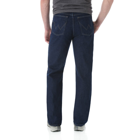 Prewashed Classic Fit Wrangler jeans, back view.