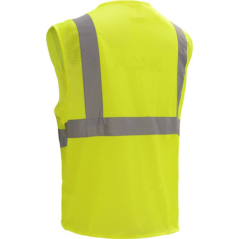 Back of safety vest