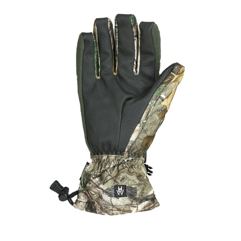 Palm view of camo glove