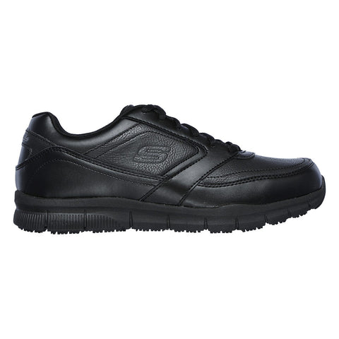 Black slip-resistant shoe