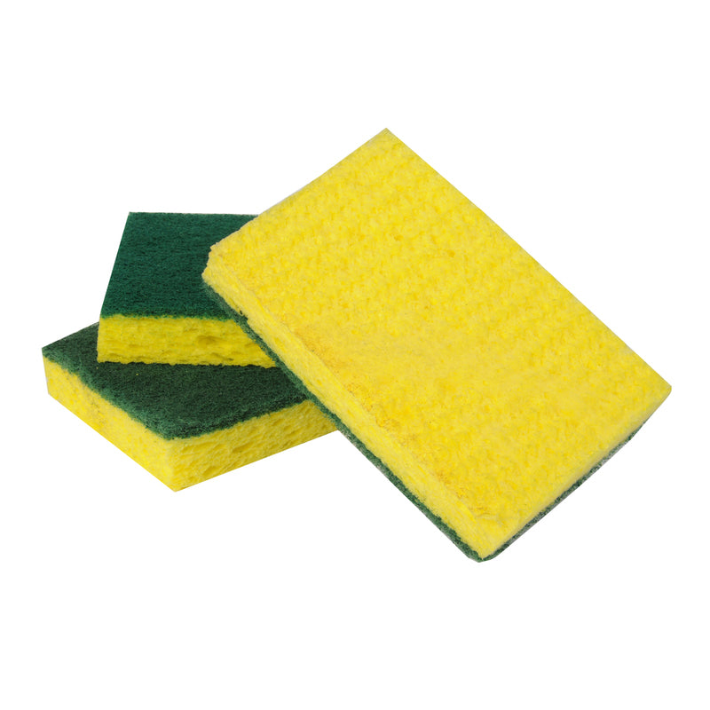 Odor Free Scrub Pads Combo (3PK) Replace Kitchen Dish Sponge, Dish Scrubbers for Washing Dishes Reusable Sponge & Scrubber for Cleaning All Purpose