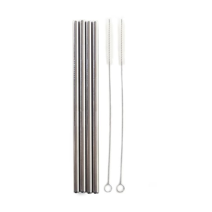 8 Pieces 14 Inch Stainless Steel Straws Long Drinking Straws for 100 oz  Tumblers, Reusable Metal Drinking Straws Extra with 4 Pieces Cleaning Brush