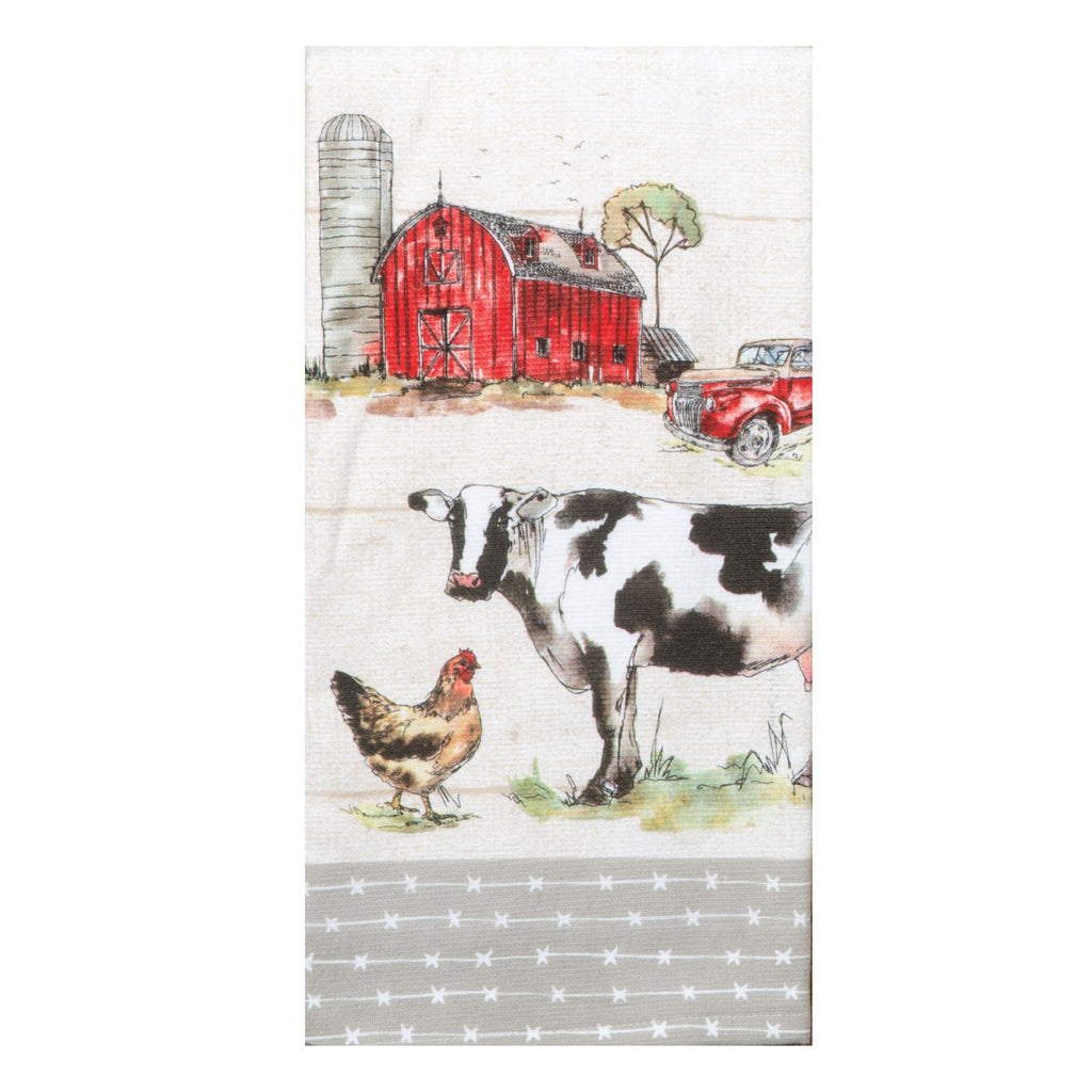 Flour Sack Towel, Hand Printed, Red Cows, Kitchen Towels, Farmhouse Kitchen,  Farmhouse Decor, Cow Towel, Farmhouse Dish Towels 