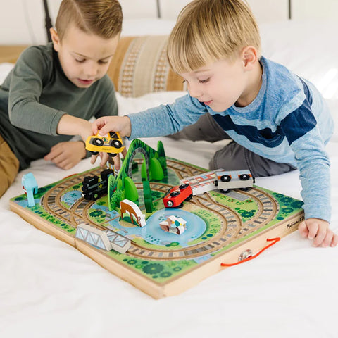 Take Along Railroad with kids playing