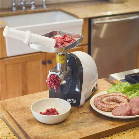 Electric Meat Grinder and Sausage Stuffer #5 82-0301-W