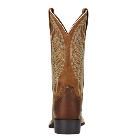 Western boot-back view