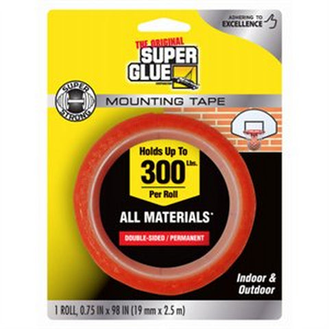 0.75 in. W X 98 in. L Super Strong Double Sided Mounting Tape Clear