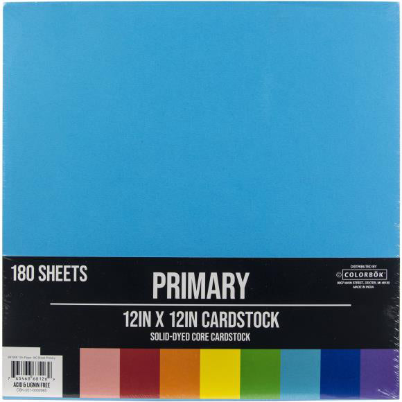 Primary Cardstock Paper Pad C68126