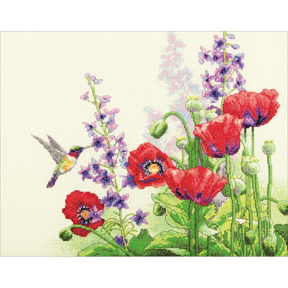 Poppies & Lupine Counted Cross Stitch Kit 70-35344