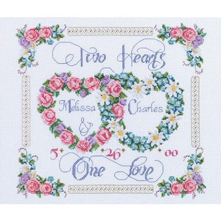 Two Hearts, One Love Counted Cross Stitch Kit 80-0410