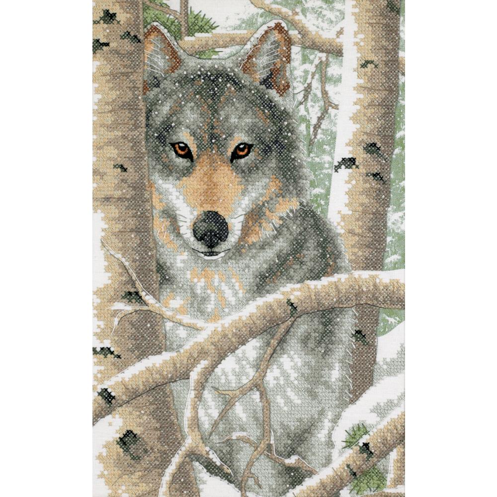 Wolf Stamped Cross Stitch Kit 3228