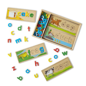 See and spell learning toy.