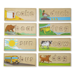 See and spell learning toy. Letter boards.