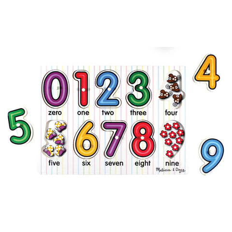 See-inside numbers peg puzzle