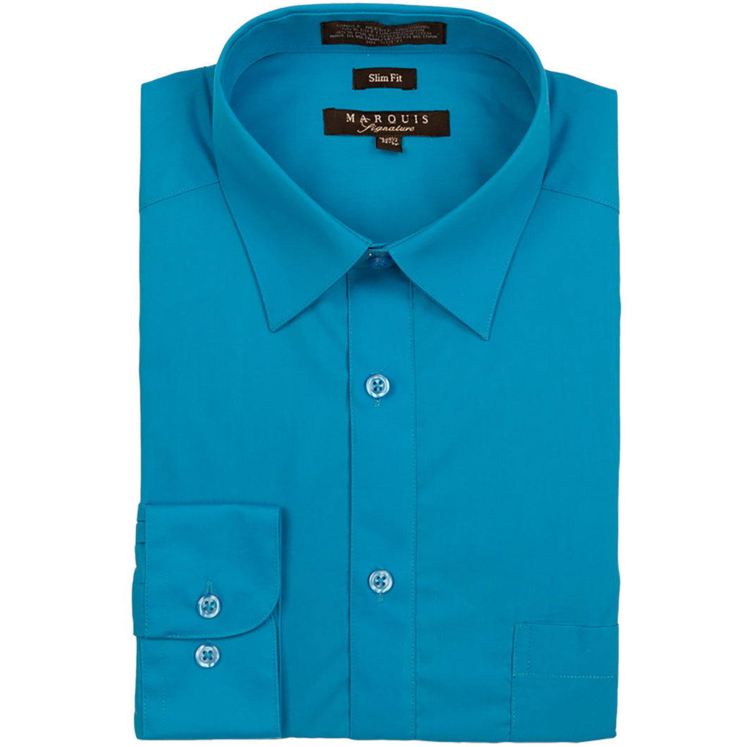 Caribbean Blue Dress Shirt