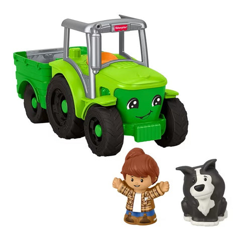 Little People Push & Play Tractor, Musical Toy Farm Vehicle JCW70