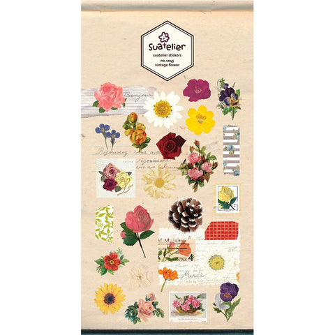 Vintage Flower Stickers 01045