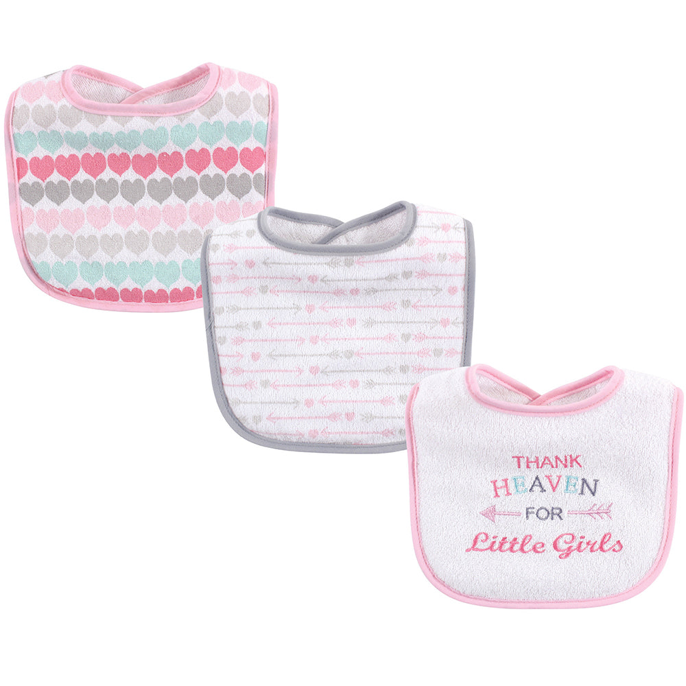 3-Pack Thank Heaven for Little Girls Drooler Bibs 01732