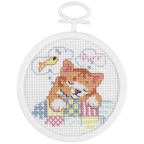 mini cross stich kit Dreaming Kitty