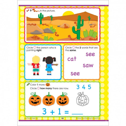 Little Thinkers Preschool Workbook 02110