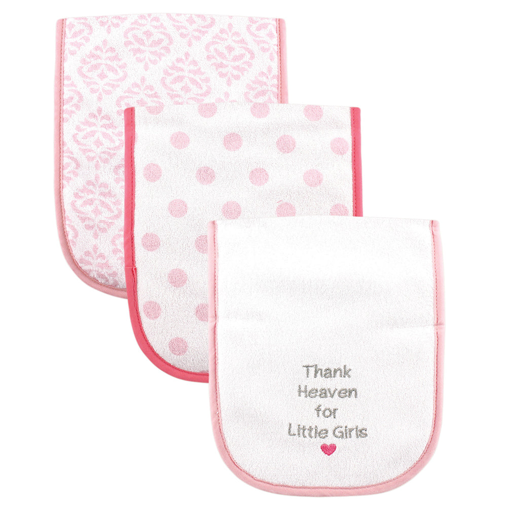 3-Pack Thank Heaven for Little Girls Burp Cloths 02355