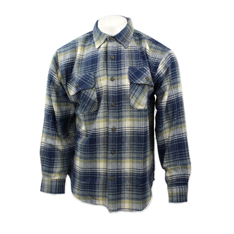 Good Traditions men's Juneau brawny flannel shirt in blue plaid