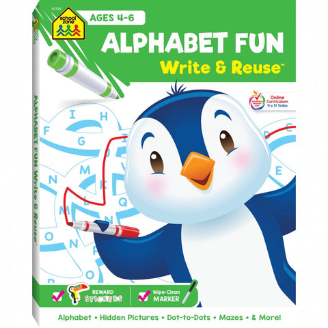 Alphabet Fun Write & Reuse Workbook 03133
