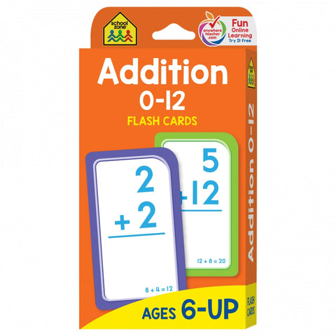 Addition 0 to 12 Flash Cards 04006