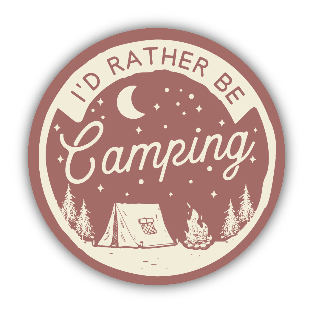 I'd Rather Be Camping Sticker 0413-LSTK