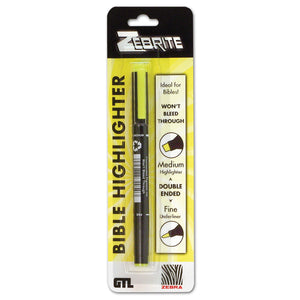 Yellow Zebrite Double-Ended Bible Highlighter 72051