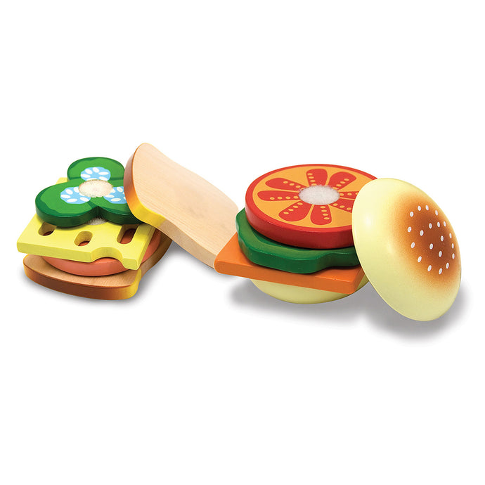 wooden sandwich set