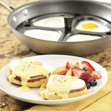 Breakfast Plate and Egg Poacher in Skillet