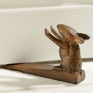 Antiqued Iron Mouse Door Stopper 082331